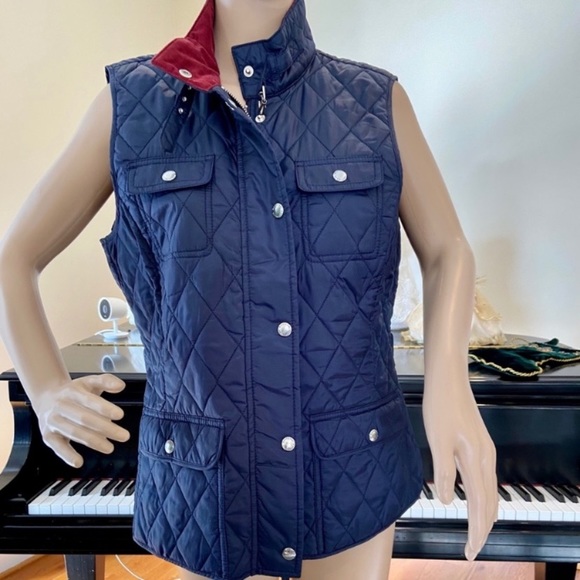 NWT Banana Republic quilted navy field vest - Picture 7 of 16